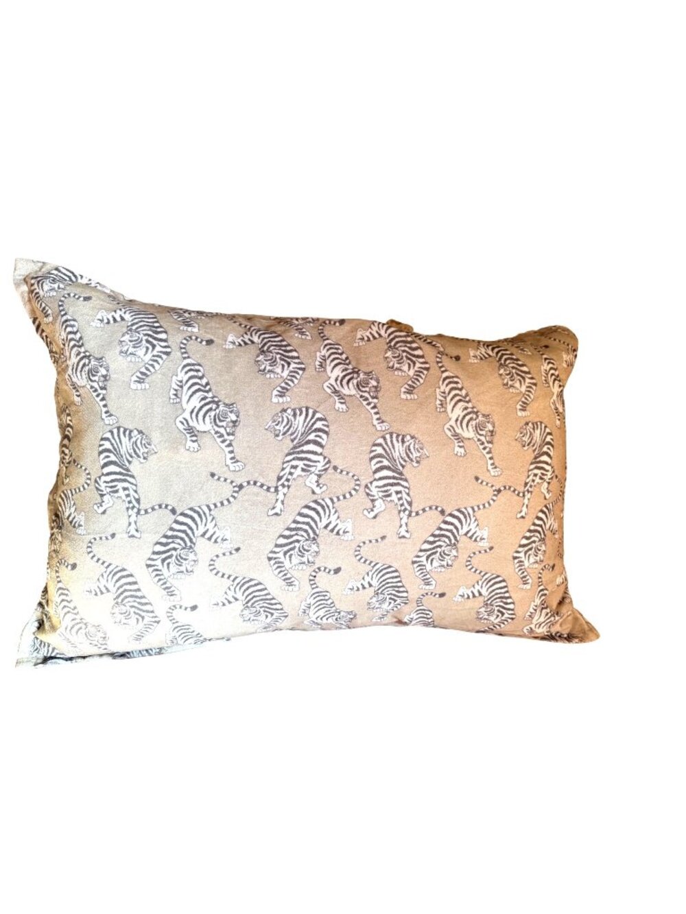 Wamsutta Tiger Down filled Rectangular Throw Pillow Modern farmhouse Safari zip